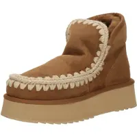 Mou for woman. MU.FW681000A Mini eskimo platform boot suede (41), Leather, Brown, 8 to 10 cm, None, Casual