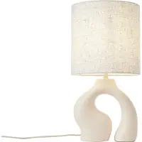 QAZQA Japandi bordlampe beige med linskjerm - Dahlia