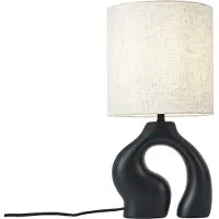 QAZQA Japandi bordlampe svart med linskjerm - Dahlia