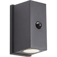 QAZQA Sort vegglampe med 4-trinns magnetisk sensor og integrert oppladbar LED - Baleno