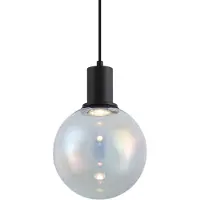 QAZQA Design Pendellampe Sort med Regnbueglass 20cm - Mallon