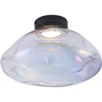 QAZQA Design taklampe svart med regnbueglass - Gemma