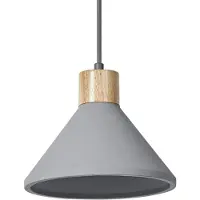 Ledvance Concrete Wood hengelampe, Ø 22 cm, betong, grå