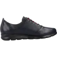 Fluchos for woman. F0354_SUNO_2OCM Leather sneakers Susan blue (39), Flat, Laces, Casual, Navy