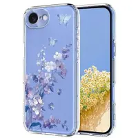 Mtp Products iPhone 16e/17e TPU-deksel med blomstermønster - Lilla