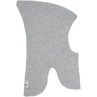 Huttelihut Balaclava - 2-lags - Ull - Strikk - Lysegrå Melert - - 0-1 år (50-80) - Balaclava - dobbel