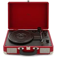 AVCOM Turntable i koffert med Bluetooth rød