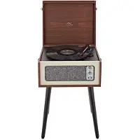 AVCOM Stående platespiller med Bluetooth valnøtt