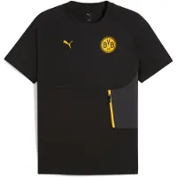 Puma Borussia Dortmund PUMATECH Pocket Tee Men, Sport, Black/Yellow Sizzle, 3XL
