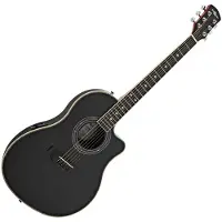 Gear4Music Roundback Elektroakustisk Gitar fra Svart