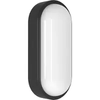 MEGATRON utendørs LED-vegglampe Zella Neo XL med sensor, svart, IP54