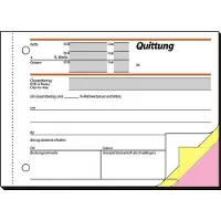 Sigel Segl - Kvittering - 40 ark - A6 - liggende - tredobbelt - karbonfri