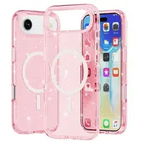 Mtp Products iPhone Air Stylish Glitter Series Hybrid-deksel - MagSafe-kompatibel - Rosa