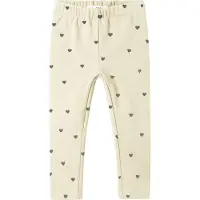 Name it Leggings m. Fleece - Noos - NmfTavina - Summer Sand m. H - - 4 år (104) - Leggings