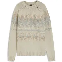 BOSS for man. 50548686 Karombo beige jumper (S), Casual, Wool, Long sleeve