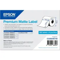 Epson Premium - Matt - permanent akryl-adhesiv - sterkt hvitt - 105 x 210 mm 2256 etikett(er) (8 rull(er) x 282) stanseskårne etiketter - for ColorWorks CW-C6000Ae, CW-C6000Pe, CW-C6500Ae, CW-C6500Pe