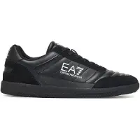 Emporio Armani unisex. 7X000406_AF19827 Heritage Leather Sneakers black (45 1/3), Flat, Laces, Casual