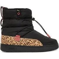 Puma Snowbae Animal Flair Boots Women, Shoes, Black/Toasted Almond, 40.5