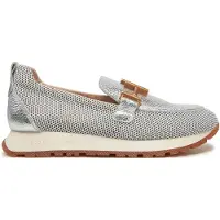 Hispanitas for woman. HV253919 Trainers Kansas white (36), Leather, Silver, Flat, 1 to 3 cm, None, Casual