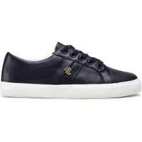 Ralph Lauren for woman. 802849533001 Janson II navy nappa leather sneakers (38), Flat, Laces, Casual