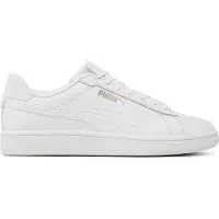 Puma Smash 3.0 Sneakers, Shoes, White/Gold, 36