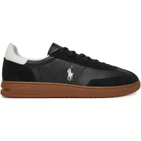 Ralph Lauren for man. 809961181002 Bedford black suede and leather trainers (39), Flat, Laces, Casual