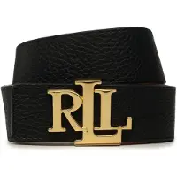 Lauren Accesorios for woman. 412912040001 Reversible wide leather belt, black, brown (S), Casual