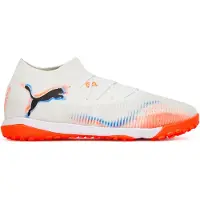 Puma FUTURE 8 MATCH TT Football Boots Unisex, Shoes, White/Black/Glowing Red, 47
