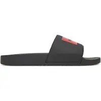 HUGO for man. 50548061 Flip-flops with logo on the strap black (42), Flat, None, Beachwear
