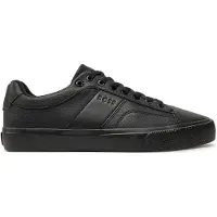 BOSS for man. 50522833 Trainers with smooth and grainy textures Black (42), Flat, Laces, Casual