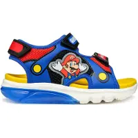 Geox Sandaler m. Lys - Cyberdrone - Royal/Red. - - 34 - Sandals