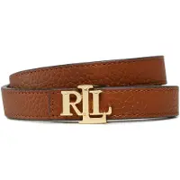 Ralph Lauren for woman. 412912038002 Reversible leather belt with brown logo (S), Casual