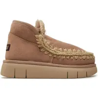 Mou for woman. MU.FW531009A Eskimo bounce sneaker suede (40), Leather, Beige, 3 to 5 cm, None, Casual