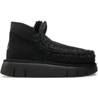 Mou for woman. MU.FW531009A Eskimo bounce sneaker suede (38), Leather, Black, 3 to 5 cm, None, Casual