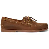 Ralph Lauren Ftw for man. 803932219002 Merton brown leather boat shoes (40), Flat, Laces, Casual, Classic