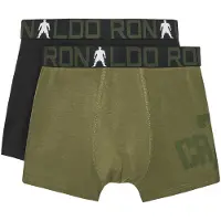 JBS CR7 Boxershorts - 2-pack - Bambus - Svart/Army - - 4-6 år (104-116) - Boxershorts