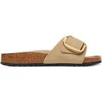 Birkenstock for woman. 1030467 Light brown Madrid Big Buckle Leather Sandals (Narrow Fit) (40), Flat, None, Casual