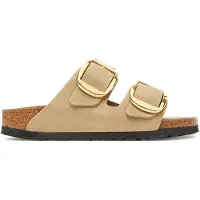 Birkenstock for woman. 1030395 Light brown Arizona Big Buckle Leather Sandals (Narrow Fit) (36), Flat, None, Casual
