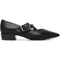 Hispanitas for woman. HI254196 Turin leather shoes black (38), 3 to 5 cm, Buckle, Casual, Party, Classic