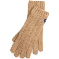 Ralph Lauren for woman. 455981440003 Brown wool and cashmere gloves (OSFA), Casual, Kashmir