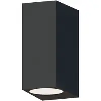 Calex utendørs vegglampe GU10, opp/ned, høyde 15 cm, svart