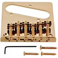 Gear4Music Guitarworks 6-sadels Gitarbro Gullfarget