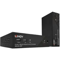 Lindy 39374, Sender og Mottaker, Koblet med ledninger (ikke trådløs), 100 m, Cat6, 1920 x 1080 piksler, Svart