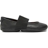 Camper for woman. 21595-242 Right Nina black leather ballerinas (36), Flat, 1 to 3 cm, Casual, Sustainable