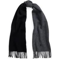 Ralph Lauren for woman. 455954371001 Black wool scarf with fringes (OSFA), Casual