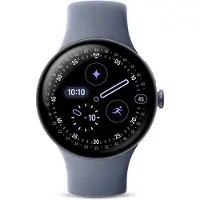 Google Pixel Watch 4 45mm Satin Moonstone Aluminum Fluoroelastomer Active Band Coating Smartklokke