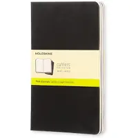 Moleskine Ruled Cahier L - Black Cover (3 Set)