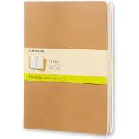 Moleskine Plain Cahier Xl - Kraft Cover (3 Set)