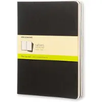 Moleskine Ruled Cahier Xl - Black Cover (3 Set)