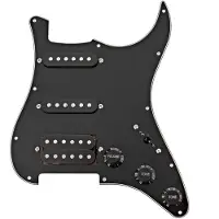 Gear4Music Gitarverk HSS Forhåndsinnstallert Plekterbrett Svart